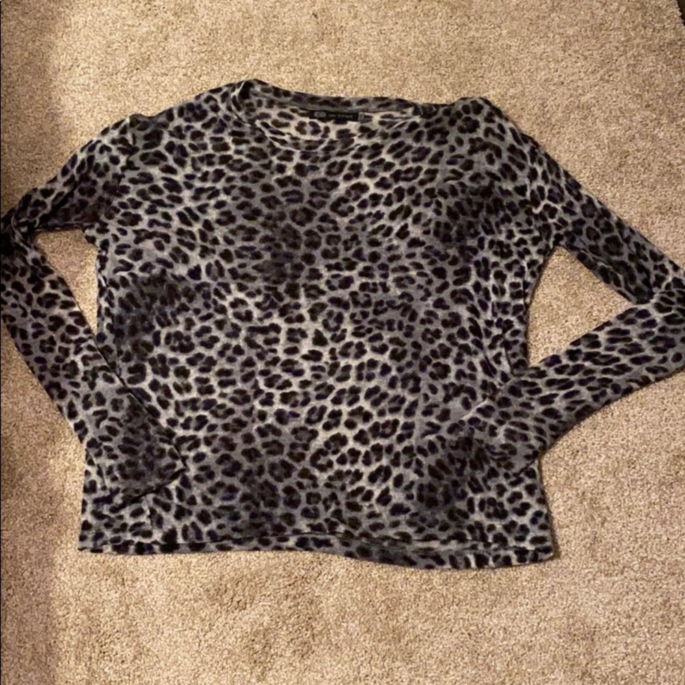 John Eshaya light sheer leopard sweater